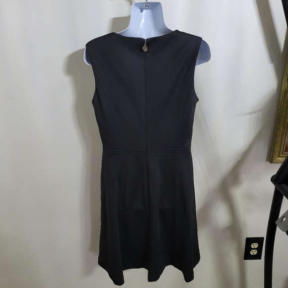 Tommy Hilfiger Black Sleeveless Dress with Black/Gold Buttons Size 10 - Picture 2 of 7